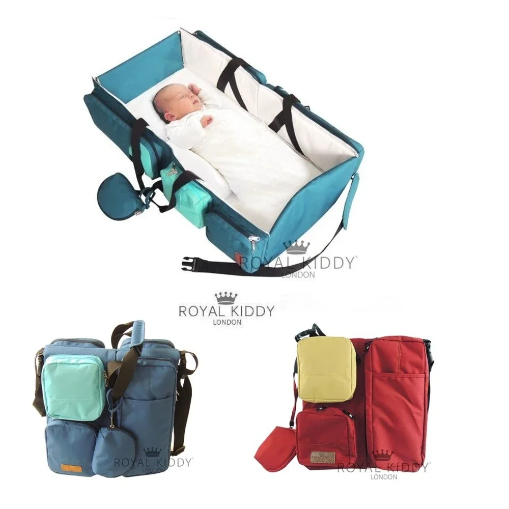 Royal Kiddy London Diaper Bag Baby Changing Pad Portable Maroon Folding 15x13x5